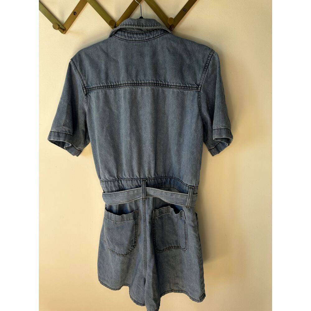 Universal Thread Short Sleeve Denim Romper - Picture 5 of 6